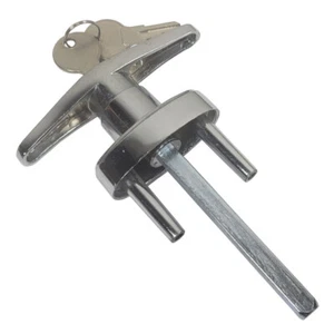 Garage Door Locking T Handle with 2 Keys - Picture 1 of 2