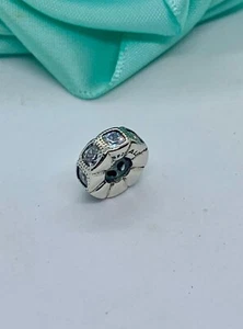 Retired Pandora Alluring Cushion Spacer Silver with Clear Zirconia 792027CZ K12 - Picture 1 of 9