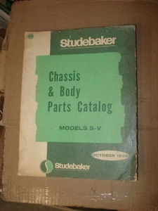 1965-1966 STUDEBAKER MODELS S & V CHASSIS & BODY PARTS CATALOG NUMBERS BOOK LIST - Picture 1 of 9