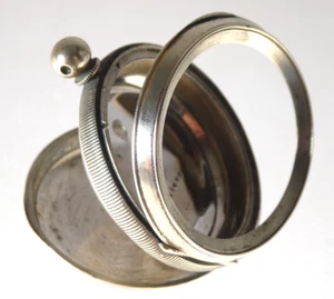 Antiguo Reloj Bolsillo Suizo Placa Plateada Latón Par Estuche Snapback Llave Fusible 14s - Imagen 1 de 19