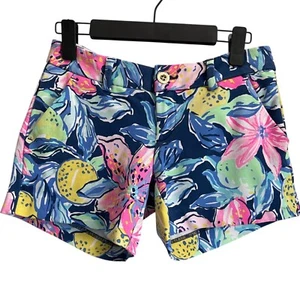 Lilly Pulitzer Callahan Damenshorts Größe 0 Stretch tropisch Blumenmuster Küste - Bild 1 von 7