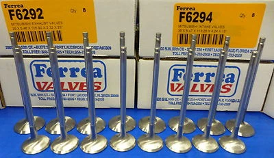 Ferrea 6000 Turbo Válvulas Mitsubishi EVO X Evolution DOHC 2.0L 4B11T 2008-2014 Foto 1 de 4