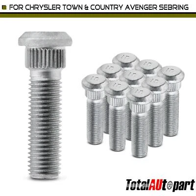 10x M12-1.5 Wheel Lug Stud for Jeep Patriot Chrysler Town & Country Sebring Ram - Image 1 of 4