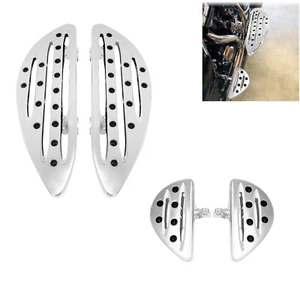 Front Rear Floorboards Chrome Foot Pegs Footboards Fit For Harley Touring Trike - Imagen 1 de 12