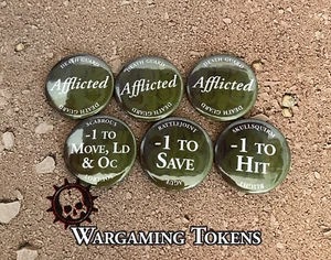 10th Edition Death Guard Tokens - Orders Stratagems, Effects & Buffs 40k Chaos - Picture 1 of 13