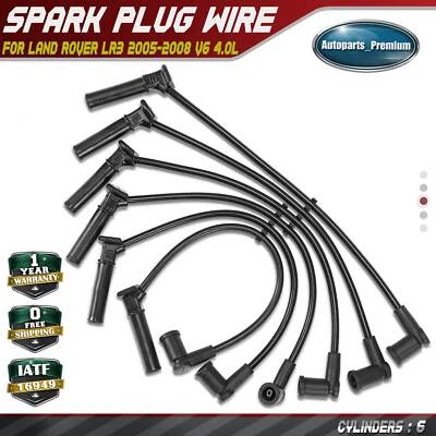 Комплекты проводов свечей зажигания 6 шт для Land Rover LR3 2005 2006 2007 2008 V6 4,0 л основание 8 мм - Изображение 1 из 4