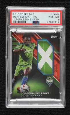 2016 Topps MLS Jumbo Relics Red /5 Obafemi Martins #JR-OM PSA 8 - Image 1 of 2