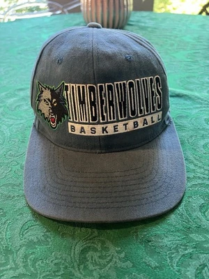 Auténtica gorra azul vintage años 90 Minnesota Timberwolves Starter NBA Foto 1 de 4