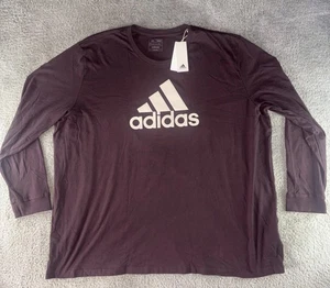 Adidas Herren Big & Tall Shirt Oberteil Gr. 4XL Langarm NEU Jn6887 braun - Bild 1 von 6