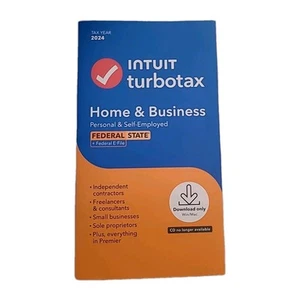 Intuit Turbotax 2024 Home & Business. Personal & Self Emp. Fed & State Win/Mac - Picture 1 of 4