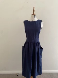 Vintage Katie’s Pinafore Navy Dress Size 12 - Picture 1 of 9