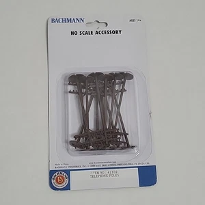 BACHMANN Telephone Poles Railroad Accessory For HO Scale Electric Trains NEW - Picture 1 of 6