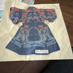 Vintage Play Origami Kimono Handkerchief Japan Travel Souvenir Mid Century 1950s - Picture 1 of 6