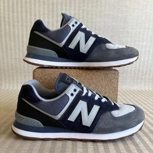New Balance 574 Military Patch Shoes Mens Size 10.5 D Indigo Blue Suede ML574MLA - Picture 1 of 22