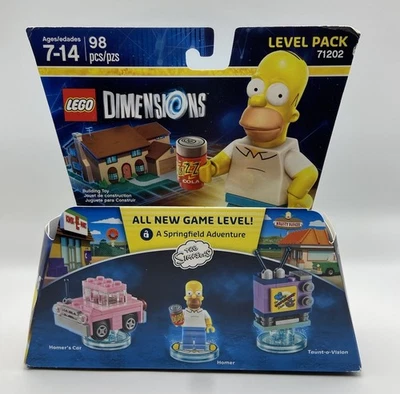THE SIMPSONS LEGO DIMENSIONS Level Pack 71202 Homer Minifigure Car TV Retired - Image 1 of 3