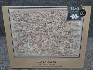 M&S 500 Piece Puzzle MAP OF LONDON - Picture 1 of 4