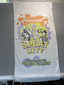 Toalla de playa de recuerdo vintage Paramount’s Kings Island Nickelodeon Splat City - Imagen 1 de 5
