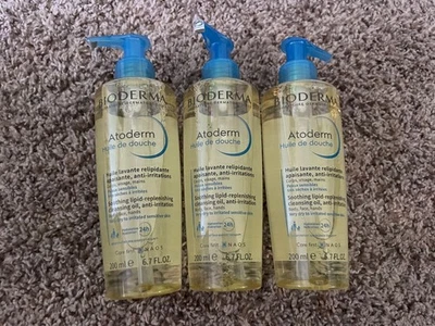 Aceite Limpiador Bioderma Atoderm 6,7 X 3 UNIDADES 19,5 OZ Calmante Reponedor de Lípidos Foto 1 de 3