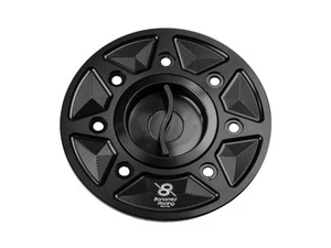 Tapa de tanque de combustible de aluminio Bonamici Racing para adaptarse a varios modelos Kawasaki (negro) - Imagen 1 de 3