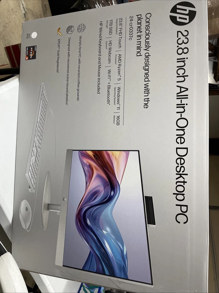 HP 24-cr0337c 23.8" AIO, AMD R5-7520U, 16GB RAM, 1TB SSD, Win11H - 8R3P3AA#ABA Foto 1 de 1