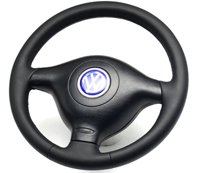 Tausch Abgeflacht Leder lenkrad VW Golf 4 Passat B5 1J0419091 ohne airbag 2n - Bild 1 von 4