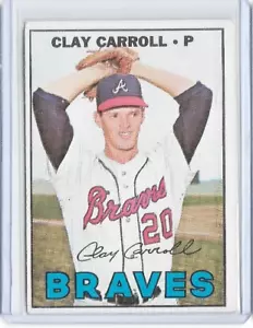 Clay Carroll Atlanta Braves 1967 Topps MLB Baseball #219 - Picture 1 of 2