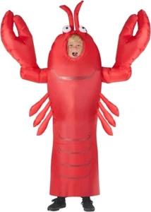 Kids Giant Inflatable Lobster Costume Boys Girls Blow Up Animal Suit Halloween - Picture 1 of 6