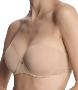 Natori Pure Luxe Plunge T-Shirt Bra 34DDD Cafe NWT Style 729080 #10 - Picture 1 of 16