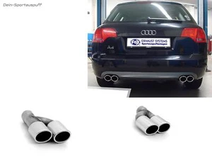 Fox Duplex Endrohrsatz Endrohr Audi A4 B7 8E Limo Avant 3.0 TDI je 2x88x74 oval - Bild 1 von 6