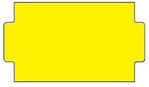 Etiquetas amarillas genuinas Sato (NOR) 2/9 y 3/9 B adhesivas permanentes (1 rollo, 1250 etiquetas)