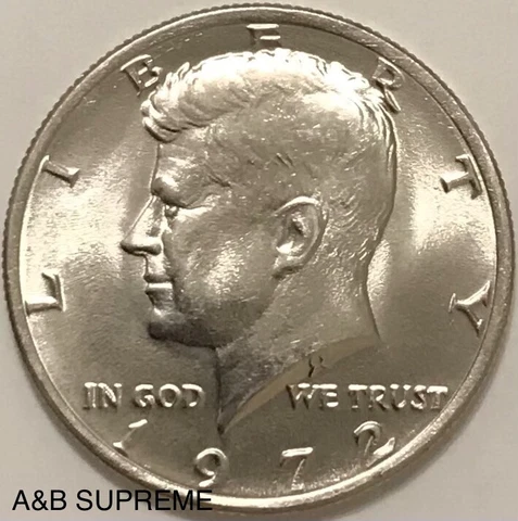 1972 Kennedy Half Dollar Gem Bu Uncirculated Cover