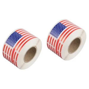 Set of 2 Flaggenaufkleber Zum Nationaltag Der Usa Festival-Aufkleber - Bild 1 von 12