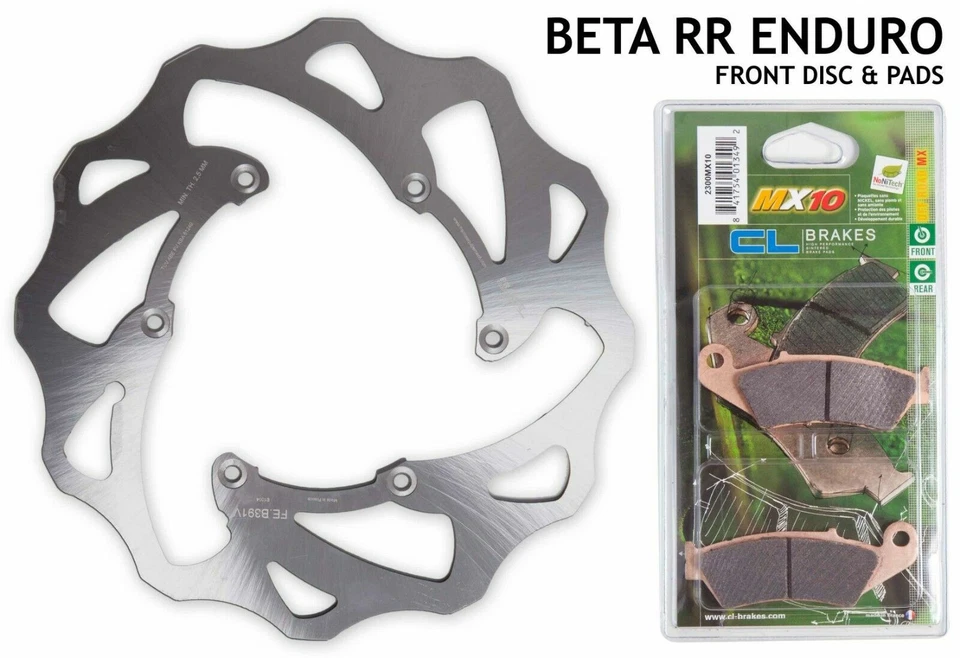 KIT de disco de freno delantero y pastillas de freno Beta RR 250/300 - Enduro - Frenos CL Foto 1 de 1