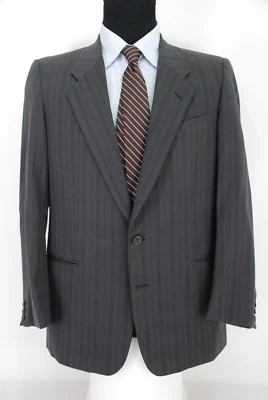 Abrigo deportivo chaqueta Pal Zileri Italia 2Btn para hombre azul topo cuadros lana 38R Foto 1 de 4