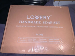 8 Piece Variety Handmade Soap Set Pack Luxury Bath Soap Gift Box - 100g Each - Picture 1 of 5