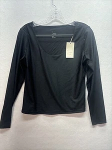 Damen A New Day Langarm Schimmer Strick Schwarz Top Gr. S NEU! - Bild 1 von 7