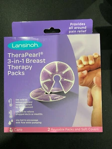 Lansinoh TheraPearl 3-in-1 Breast Therapy 2 reusable packs and covers - Picture 1 of 1