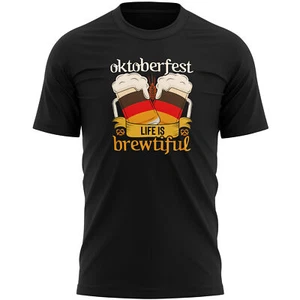 Maglietta da uomo Okoberfest Life Is Brewtiful camicia Oktoberfest Funny Him Sarcast... - Foto 1 di 9