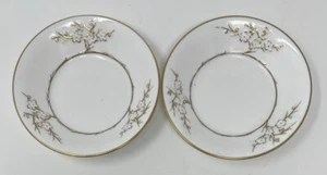 2 Spode Blanche De Chine Geisha Gold Fruit Sauce Dessert Bowls - Picture 1 of 4