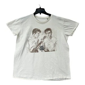 Men's Rock T-Shirt XL White Crew Neck Jeff Beck Johnny Depp 18 Graphic Print - Picture 1 of 4