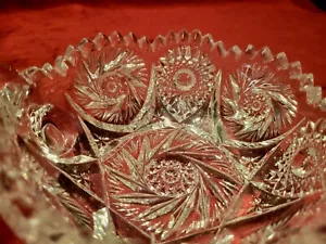 Vintage Cut Glass Bowl with Handle - Picture 1 of 9