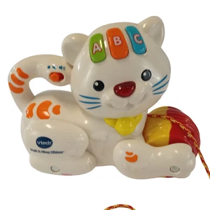 VTech Pull and Sing Kitten Interactive Toy with ABC Buttons and Sounds - Picture 1 of 9