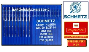 SCHMETZ DBX1SES 287WH CANU14:25EB1 NM:90/SIZE14 INDUSTRIAL SEWING MACHINE NEEDLE - Picture 1 of 4