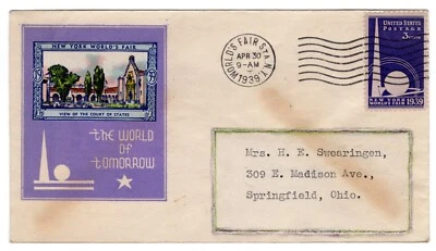 #853 on New York World's Fair Opening Day Apr 30 Staehle w/ Nicklin Label - Image 1 of 2