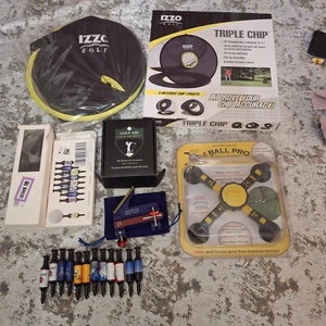 IZZO Golf Triple Chip Chipping Net y 4BallPro Putting Entrenamiento Práctica Lote de Ayuda - Imagen 1 de 13