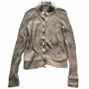 Banana Republic Ribbed Casual Beige Gold Button Down Sweater Size S Cotton - 14 - Picture 1 of 9