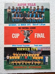 ASTON VILLA V NORWICH CITY 1975 LEAGUE CUP FINAL - Picture 1 of 1