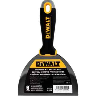 SWEETDEALALABAMA 1 x DEWALT 6 in. Stainless Steel Hammer-End Joint Knife with Soft Grip Handle