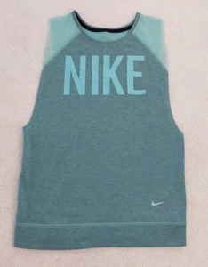 Nike Sweatshirt Women's Small Sleeveless Dri-Fit Graphic Top Logo Gym Activewear - Picture 1 of 11