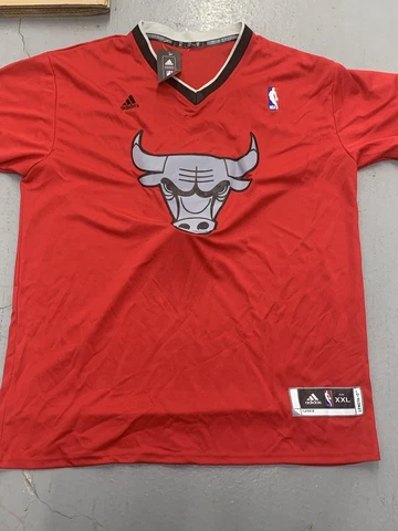 Adidas Chicago Bulls Luol Deng NBA Men's Red Swingman 2013 Christmas Jersey 2XL Cover